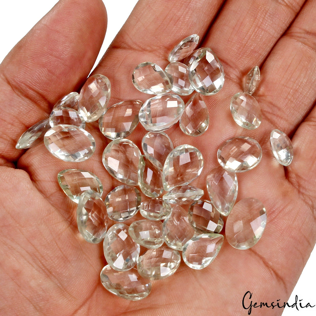 37 Pcs Natural Green Amethyst Mix Checker cut Lot Stunning Gemstones~136.30 Ct