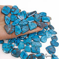 Turquoise Lot, Cabochon, Blue — 58 Pieces, 19mm to 34mm, 1100 Ct