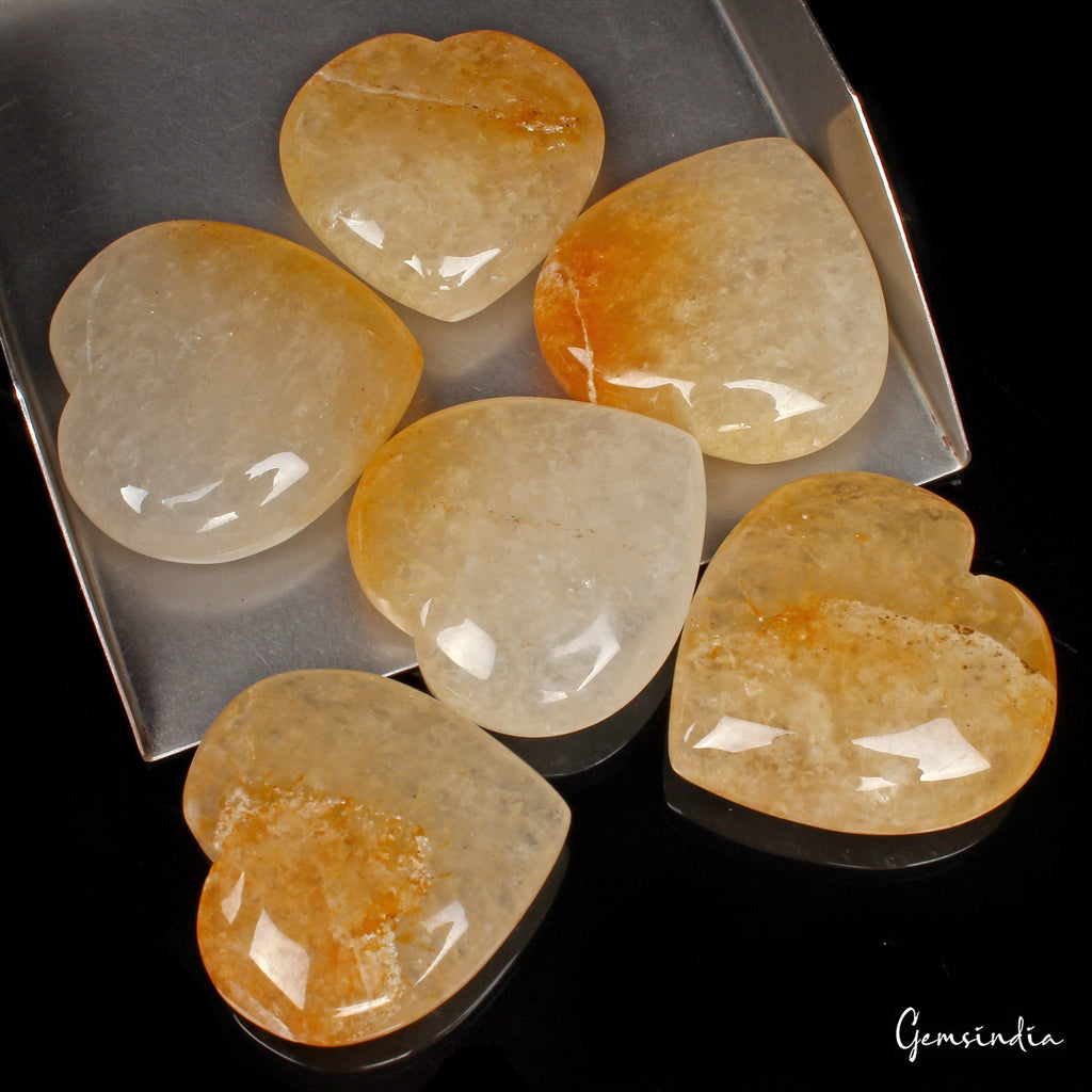 700 Ct/6 Pcs Natural Bi-color Aventurine Heart Shape Loose Gemstones for Jewelry