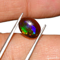 2.00 Ct Natural Ethiopian Opal Oval Cabochon Multi Fire Loose Gems For Jewelry