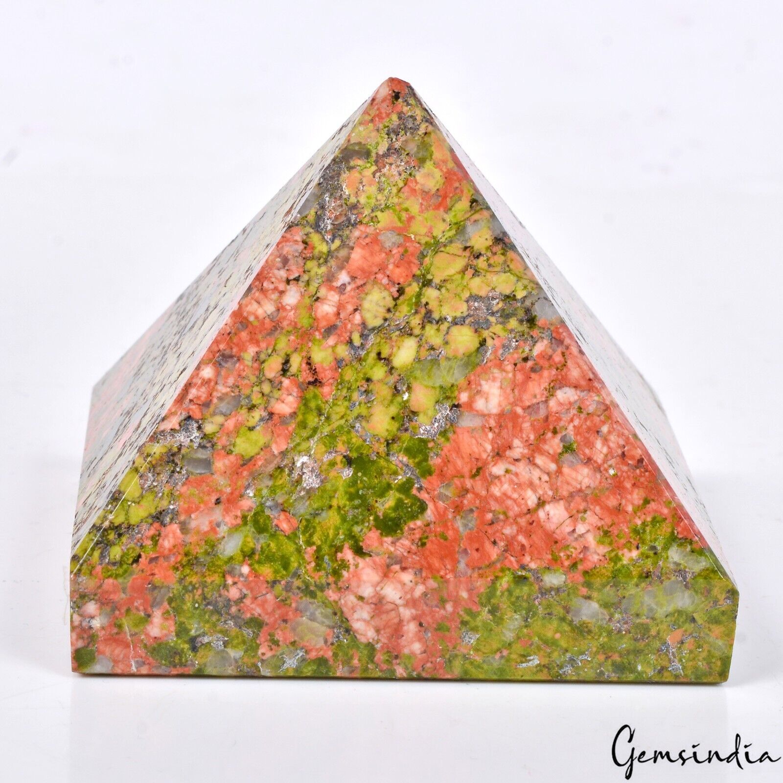 Unakite Loose Gemstone, Untreated — 1.75 x 2 inch, 1020 Ct (204 g)