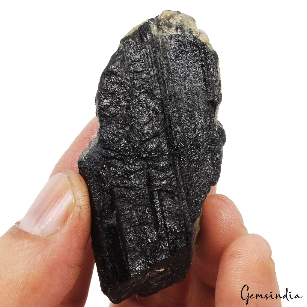 380 Cts Black Tourmaline w/ Feldspar Erongo Mountain Namibia Specimen Rough Gem