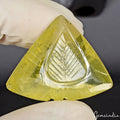 48.20Ct Natural Untreated Yellow Citrine Trillion Carving Gem For Making Jewelry