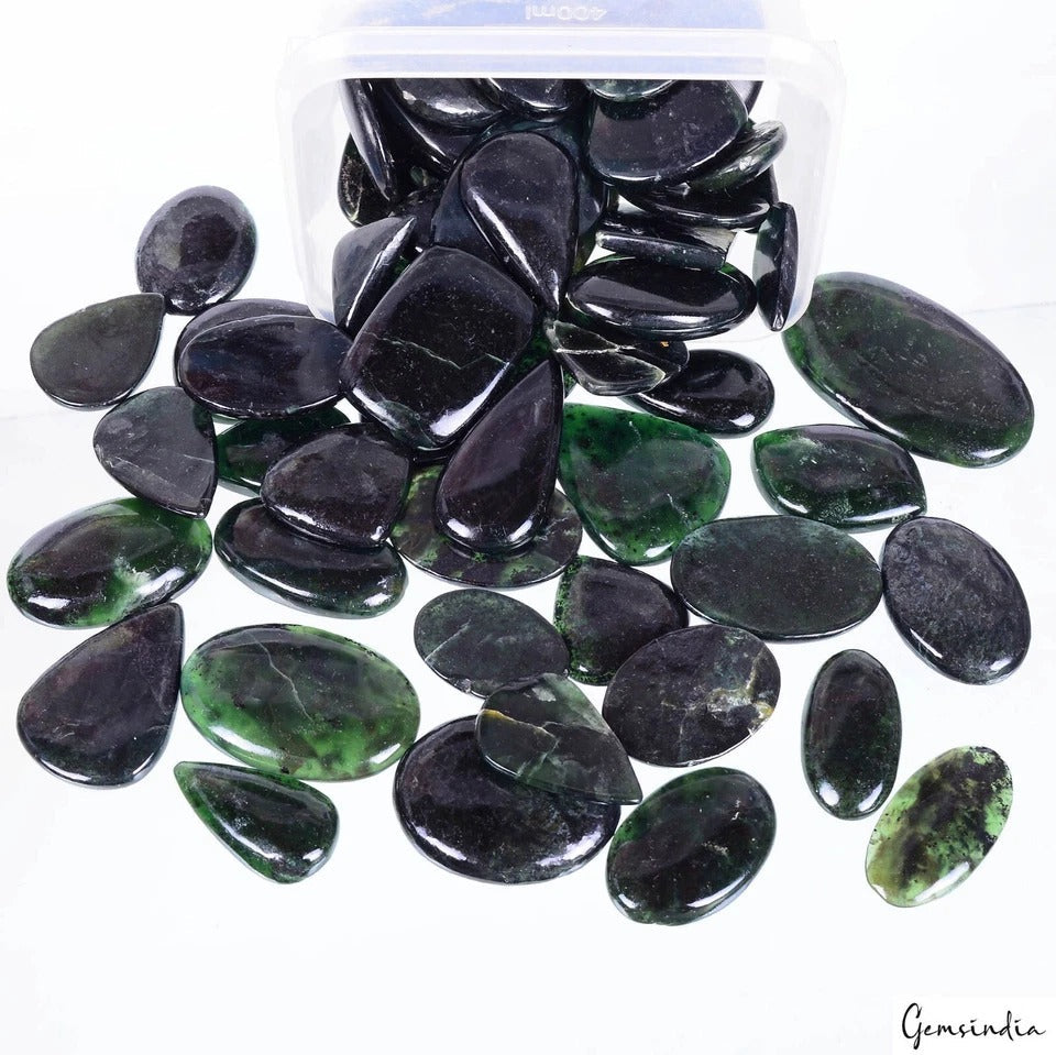 3360 Ct Natural Dark Green Serpentine Untreated Wholesale Mix Shape Loose Gems