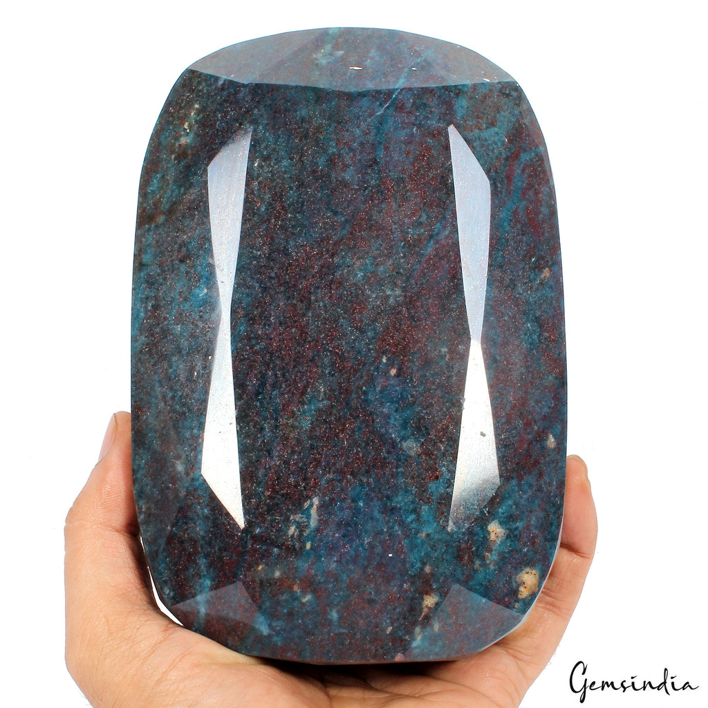 3.2 Kilo Natural Ruby Kyanite 6.75" Oval Cut Untreated Huge Earth Mined Gemstone