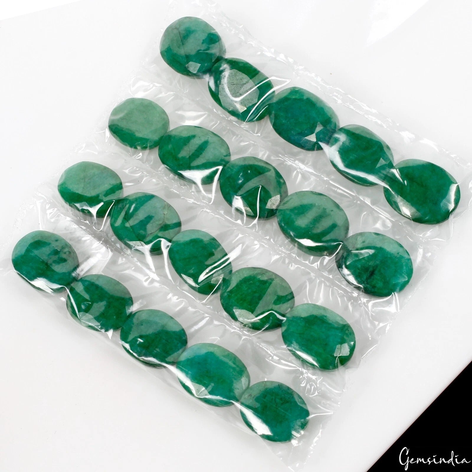 Certified 260 Cts/20 Pcs Natural Brazilian Green Emerald Oval Cut Loose Gems Lot