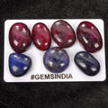 365 Ct Natural Ruby Sapphire Mix Cab Loose 21-28mm Gemstones For jewelry/7 Pcs