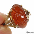 8 Mix Metal Adjustable Ashtadhatu Carved Ganesha Onyx Gem Astrological Ring~7gm
