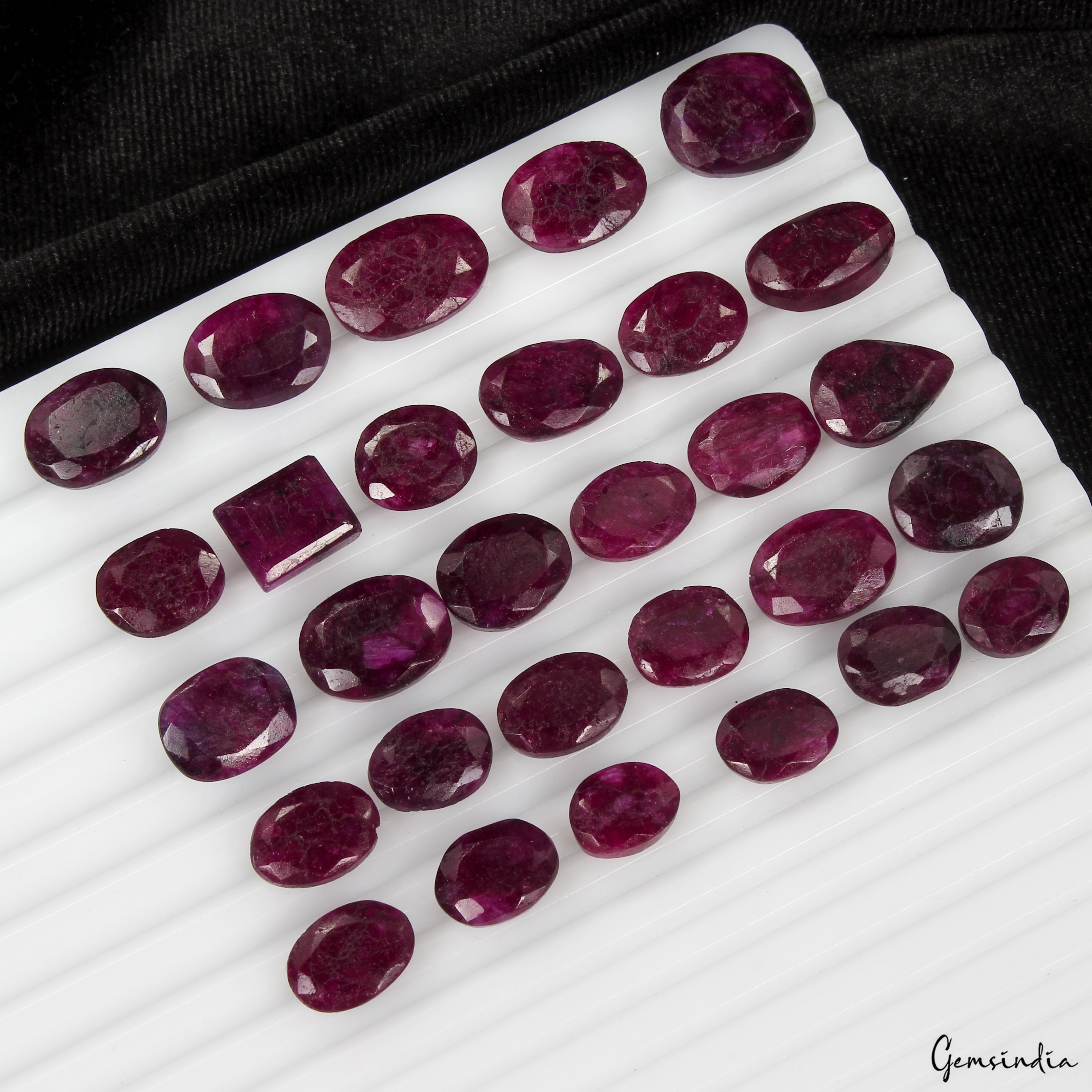 200 Ct Natural Dark Pink Beryl Mix Faceted Loose Wholesale Gemstone Lot 29 Pcs
