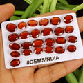 Hessonite Garnet Oval Faceted~105 Ct Wholesale 9-12mm Natural Gemstones Lot~ 25P