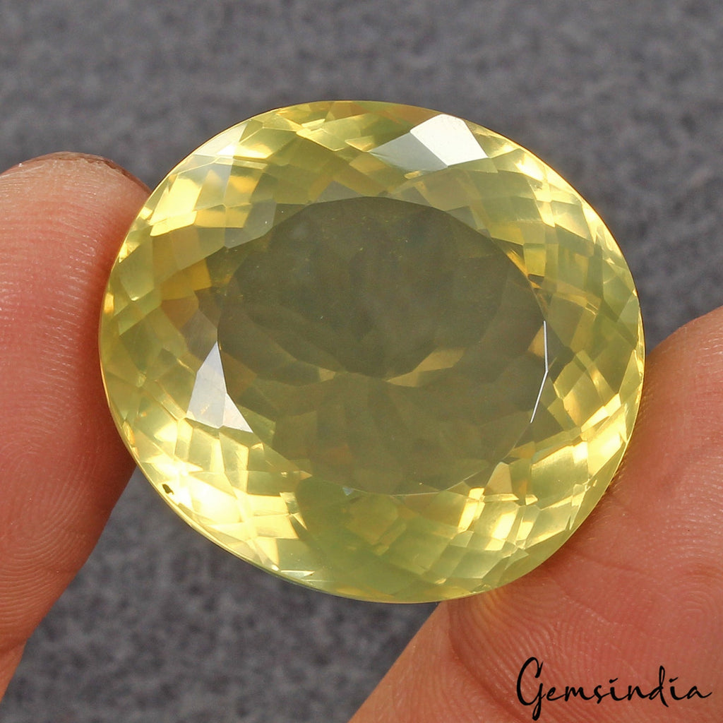 Certified 73.40 Cts Natural Untreated Golden Yellow Citrine Oval Cut Loose Gem
