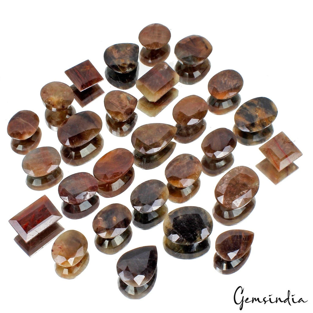 600 Cts/35 Pcs Natural Untreated Multi Color Sapphire Mixed Cut Gems For Jewelry