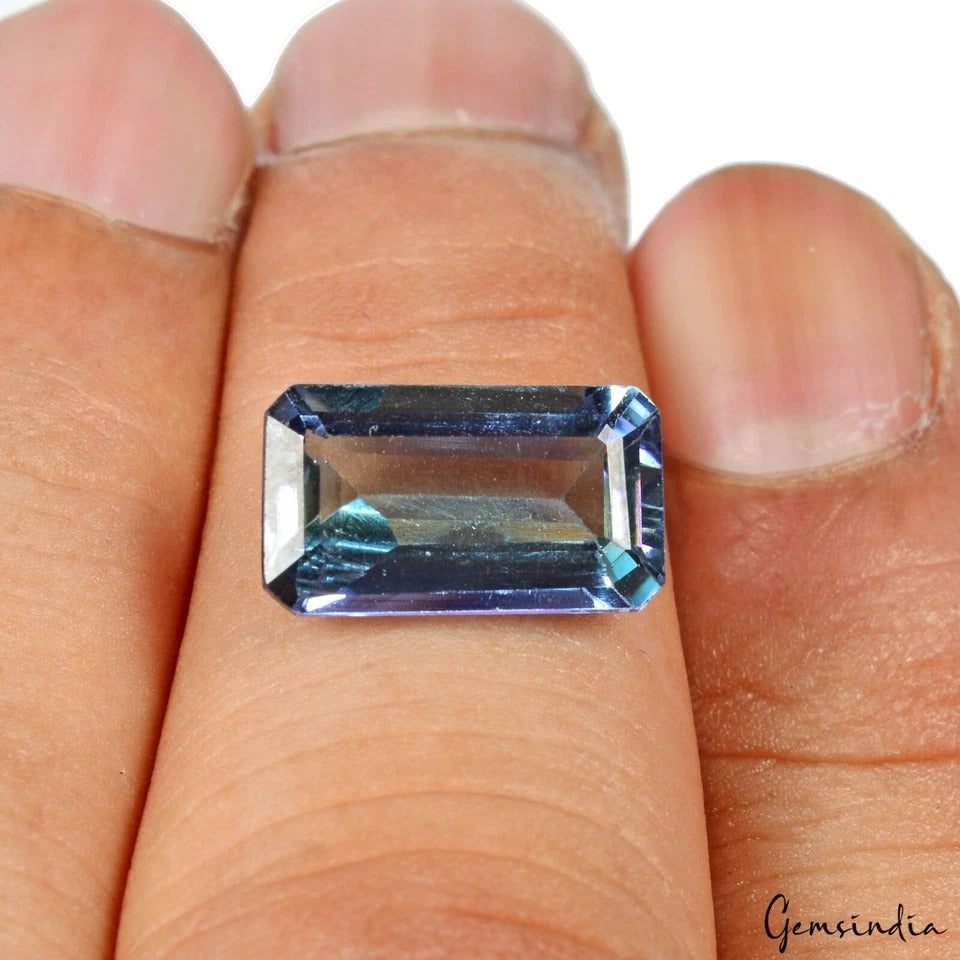 TANZANITE 4.80ct FLAWLESS SPARKLING NATURAL BEST BLUE GREEN EARTH MINED GEMSTONE