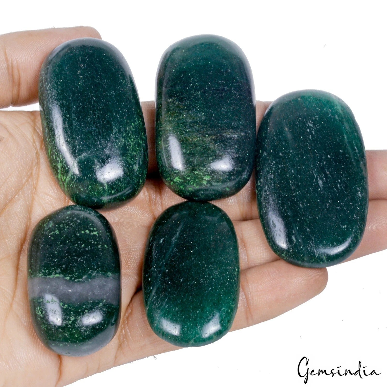 740 Cts/5Pcs Natural Untreated Green Aventurine Oval Cab Wholesale Loose Gem Lot