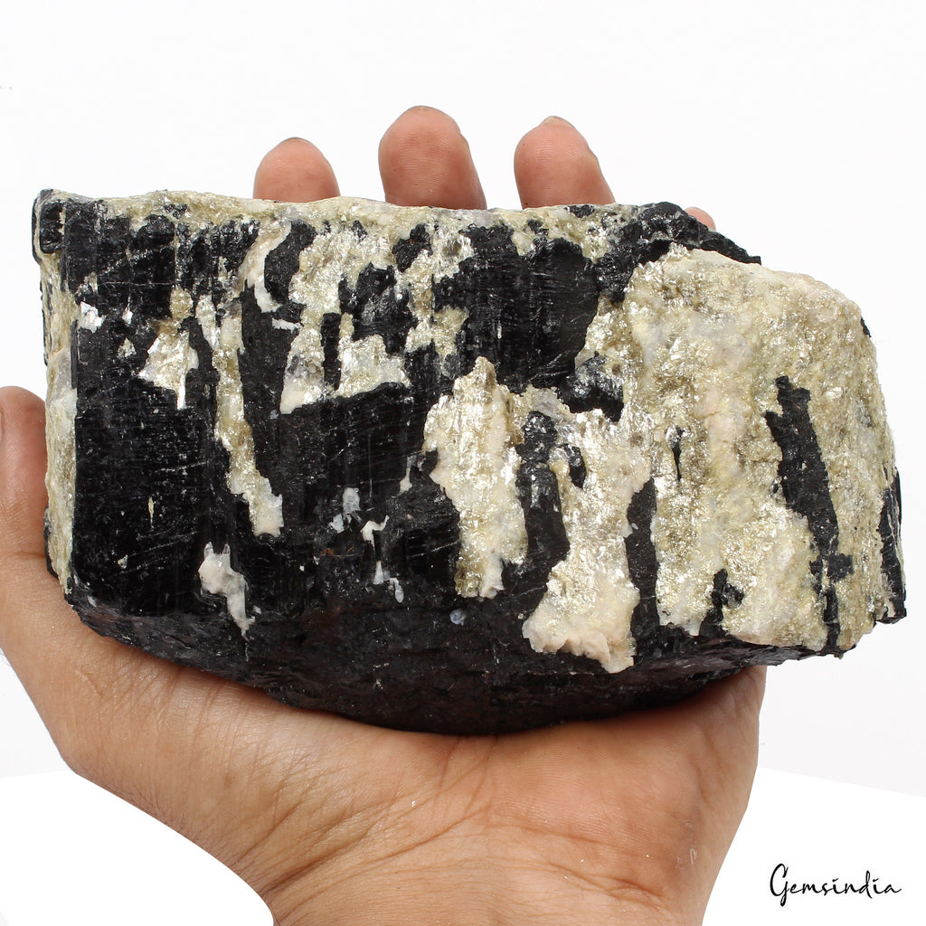 Massive Black Tourmaline w/Feldspar Erongo Mountain Namibia Specimen Rough 1.6Kg