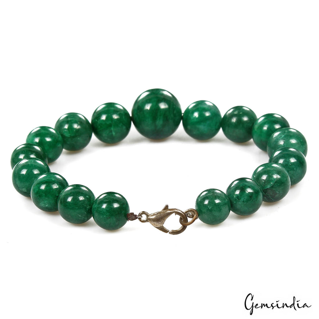 Emerald Bracelet, Color Enhanced, Green — 9mm to 15mm, 152.00 Ct