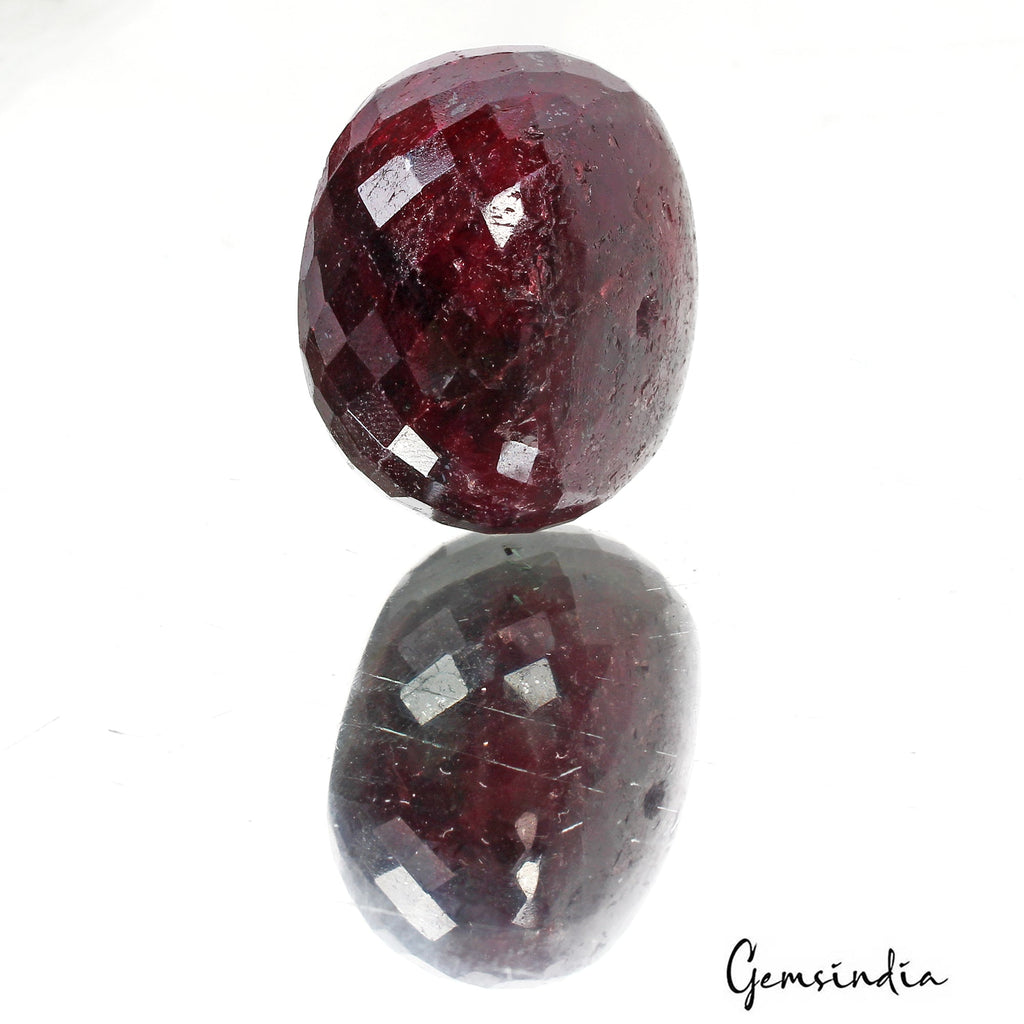 290.00 Ct Natural Red Ruby Round Checker Cut Loose Bead Gems For Making Jewelry