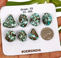 7 Persian Turquoise Neyshabur Cabochon Lot, Not Stabilized, %100 Natural 20-26mm