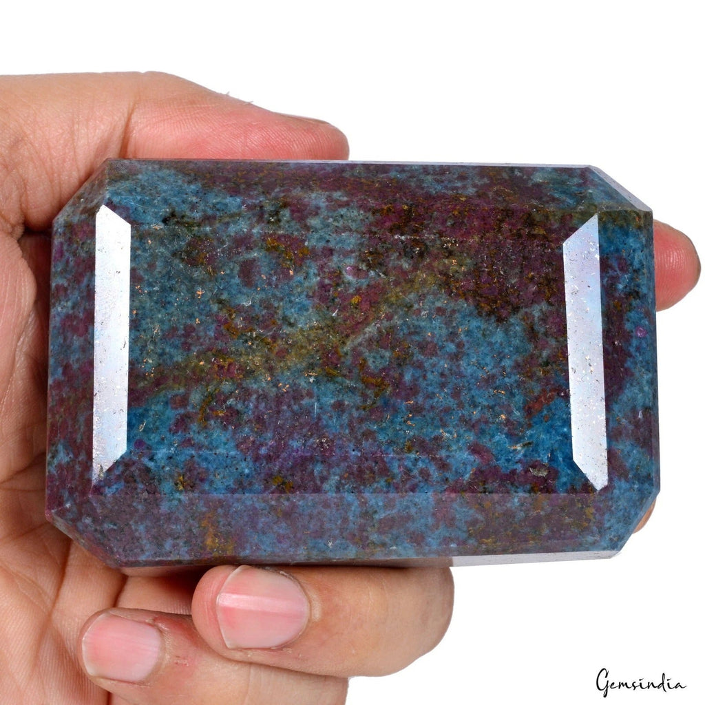 2780 Cts Natural Ruby Kyanite Octagon Cut Loose Madagascar Untreated Gemstone