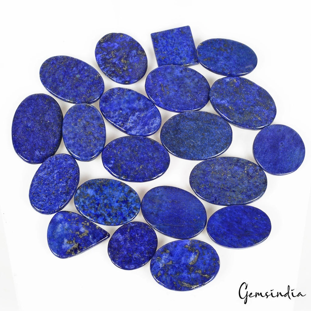 Lapis Lazuli Lot, Cabochon, Color Enhanced, Blue — 20 Pieces, 18mm To 33mm, 640 Ct, Afghanistan