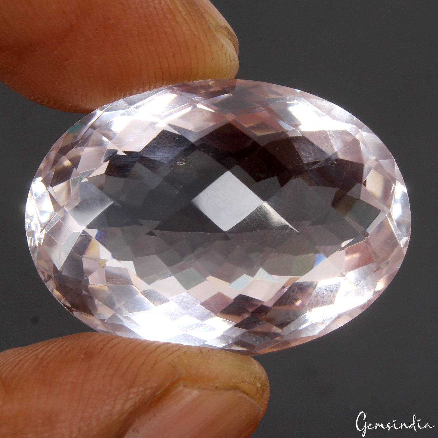 VVS 44.80 Cts Natural Purple Amethyst Oval Checker Cut Bolivian Loose Gemstone