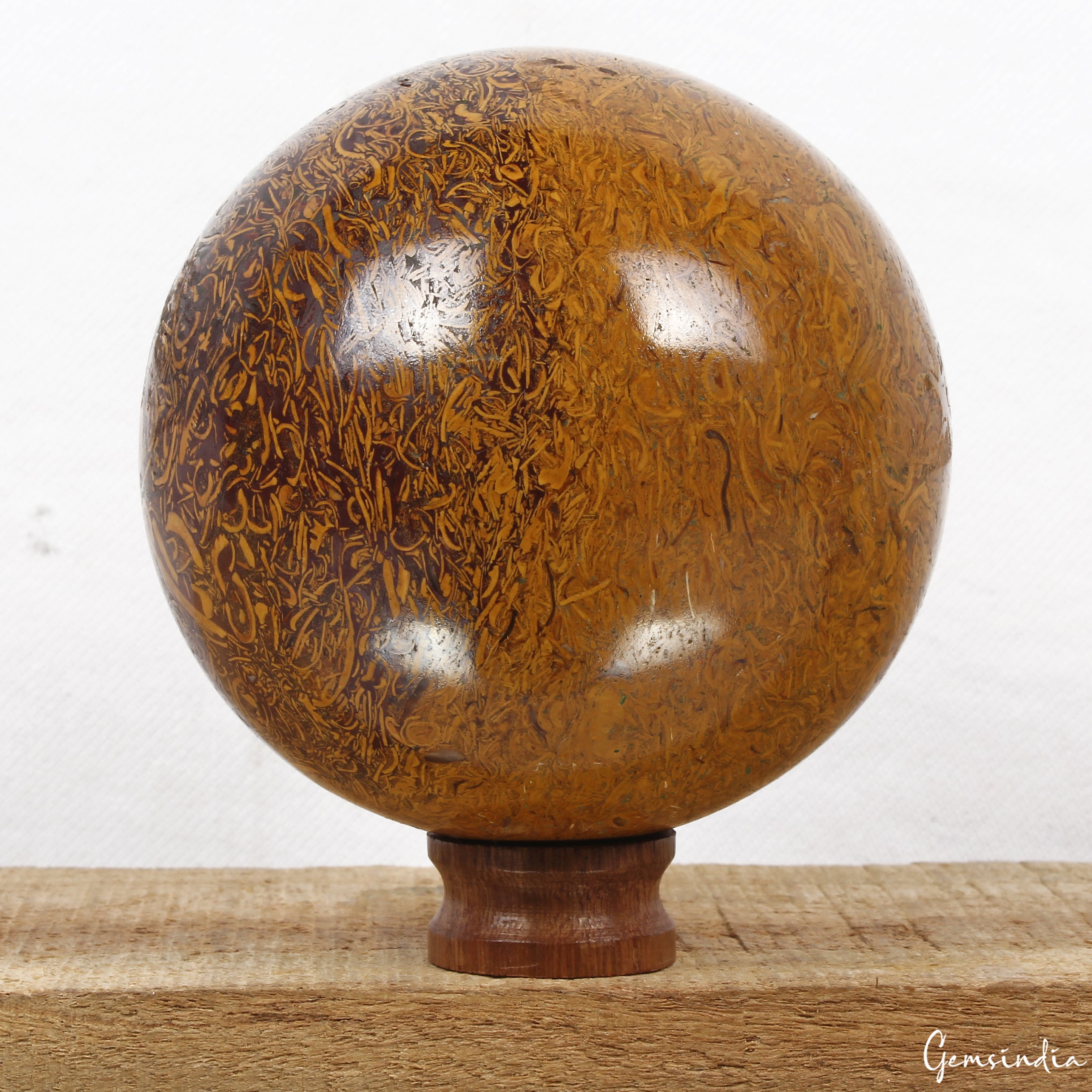 4570 Ct/3.5 In Marium Jasper Sphere Energy Crystal Healing Elephant Skin Jasper