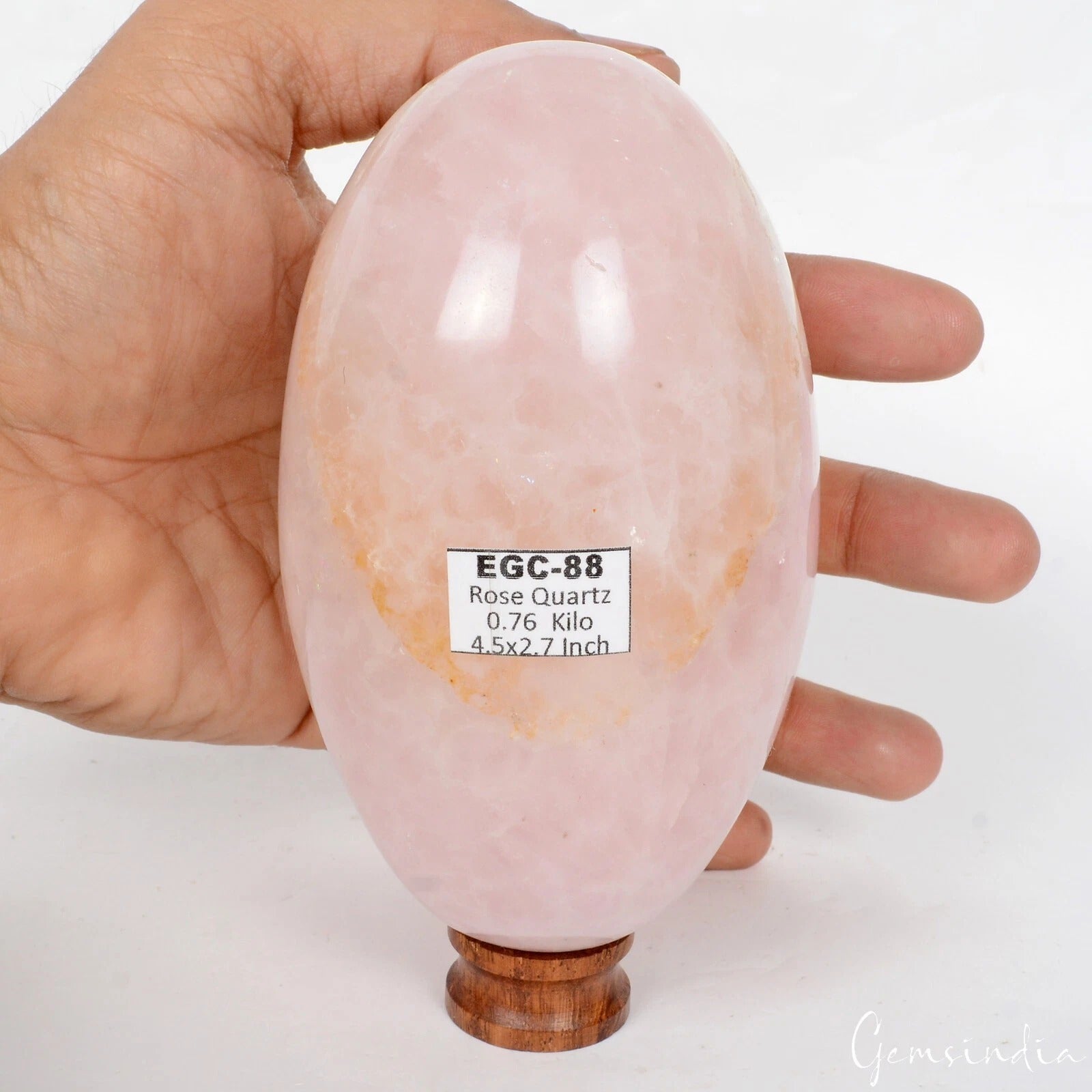 Rose Quartz Sphere — 4.5x2.7 Inch, 3800 Ct