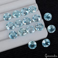 VVS 16 Pcs Natural Sky Blue Topaz 8mm Round Cut AAA Quality Loose Gemstone Lot