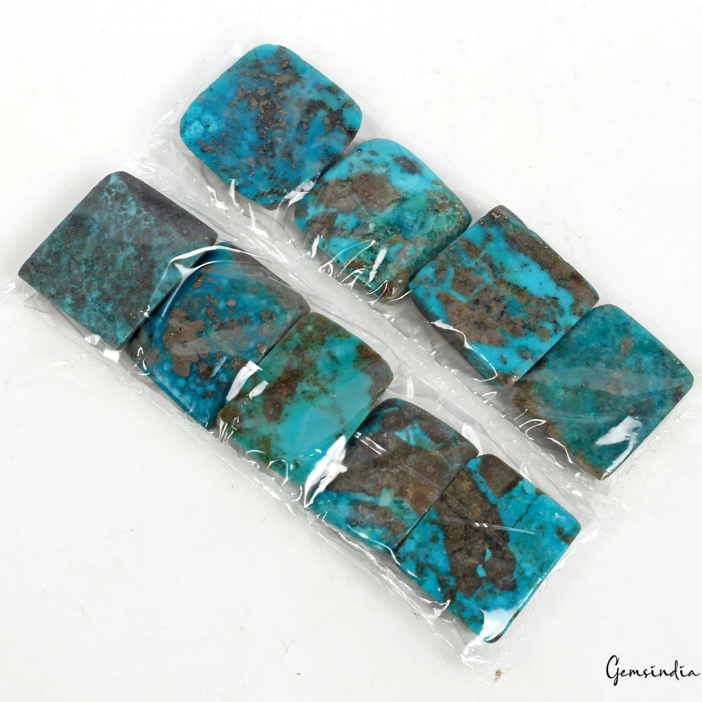 Turquoise Cabochon, Rectangular cabochon, Untreated — 20mm to 24mm
