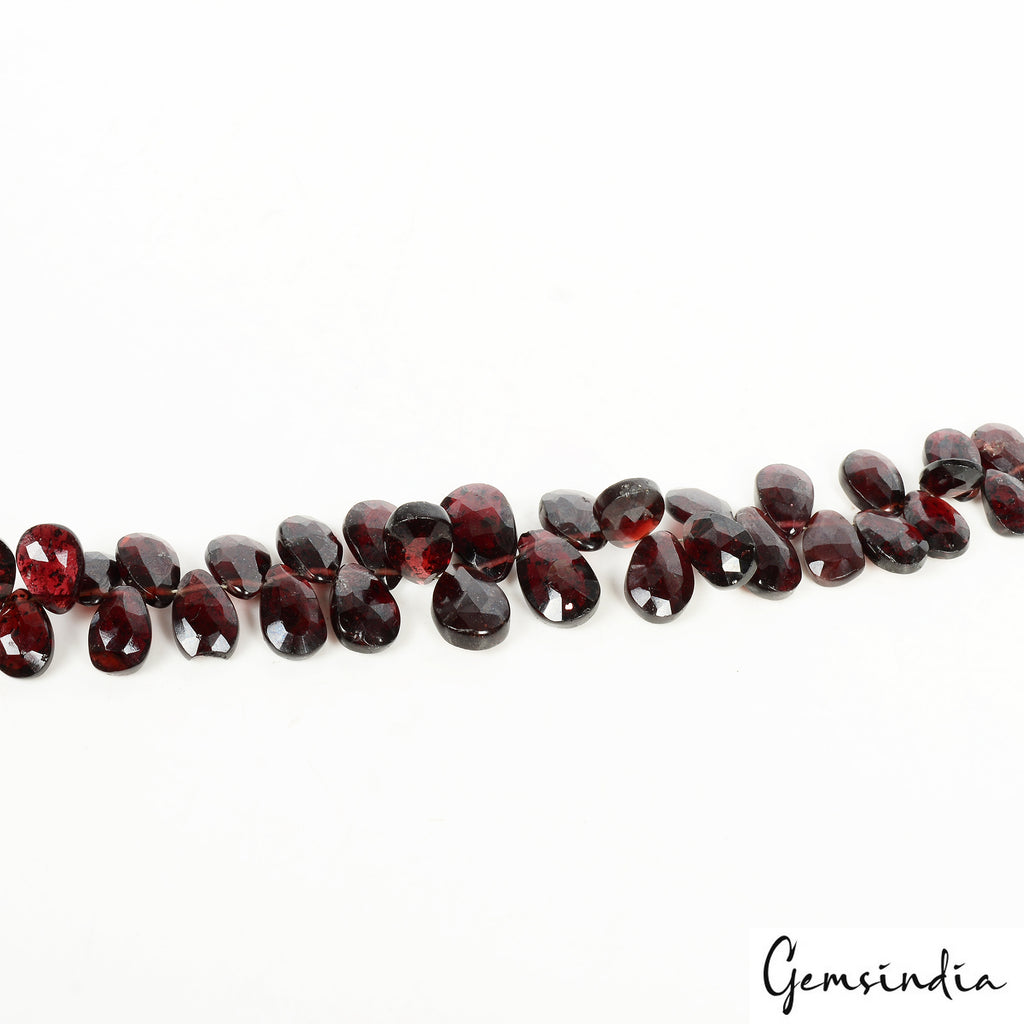 Garnet Beaded Strand, Untreated — 9mm to 13mm, 160.20 Ct, Mozambique