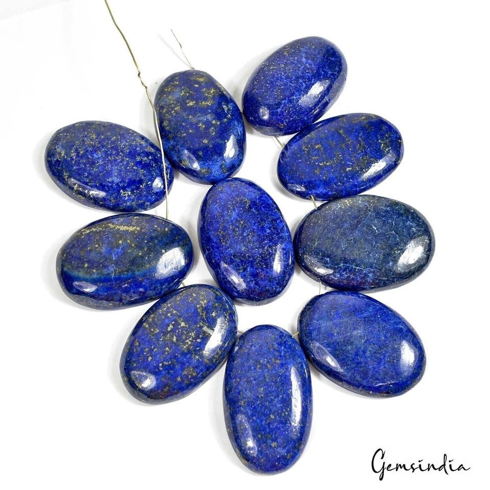 Lapis Lazuli Beaded Strand, Color Enhanced, Blue — 32mm to 35mm, 530 Ct