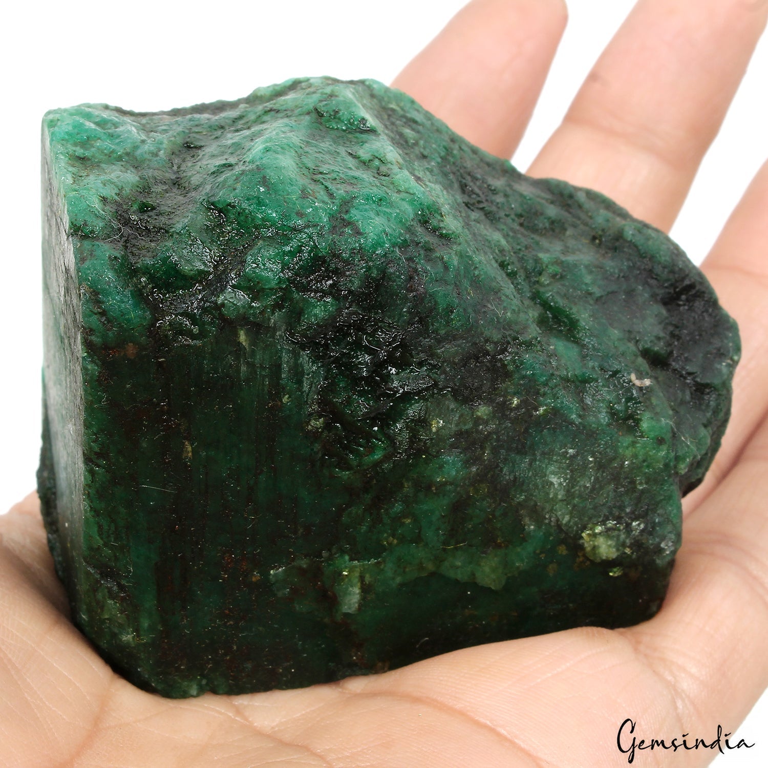 1240 Ct Natural Uncut Raw Green Rough Emerald Healing Crystal Mineral Rock Gems