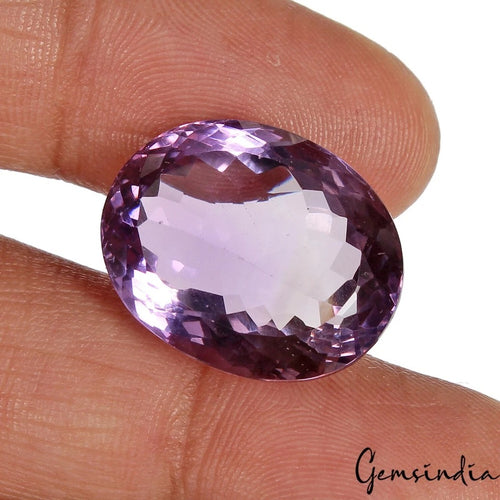 Amethyst Loose Gemstone, Untreated, Purple — 21x16x11mm, 27.10 Ct, Brazil
