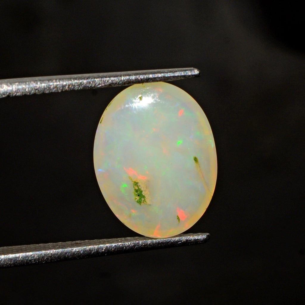 Natural White Fire Opal Australian Untreated 2.80 Ct Certified Loose Gemstone