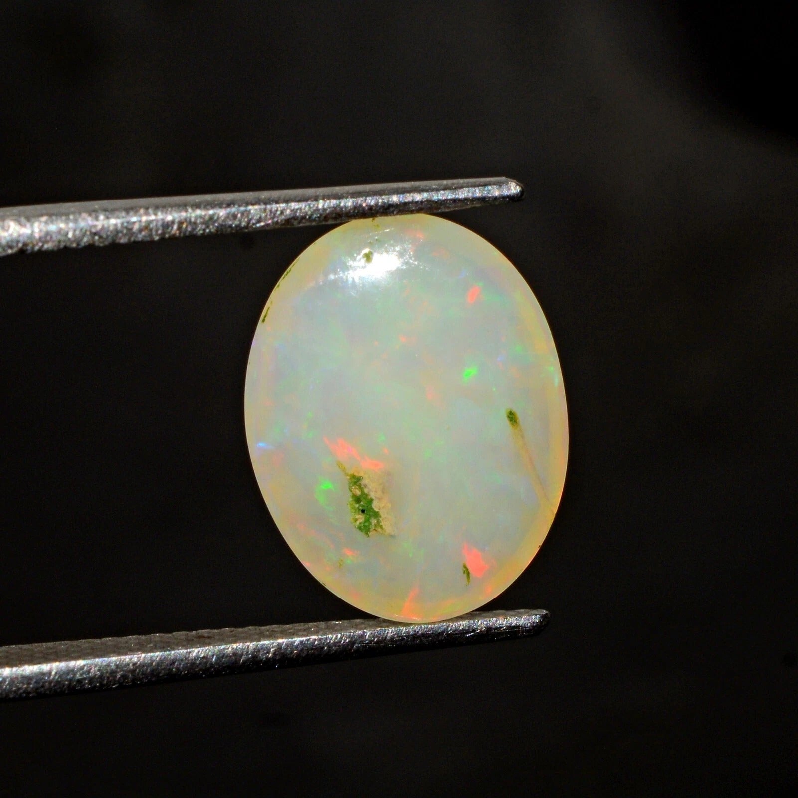 Natural White Fire Opal Australian Untreated 2.80 Ct Certified Loose Gemstone