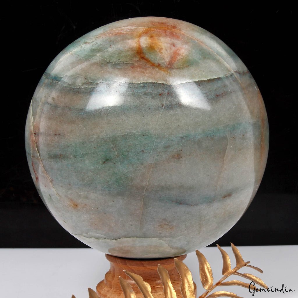2.5 Kg 4.1" Natural Green Aventurine Sphere Quartz Crystal Ball Healing Decor
