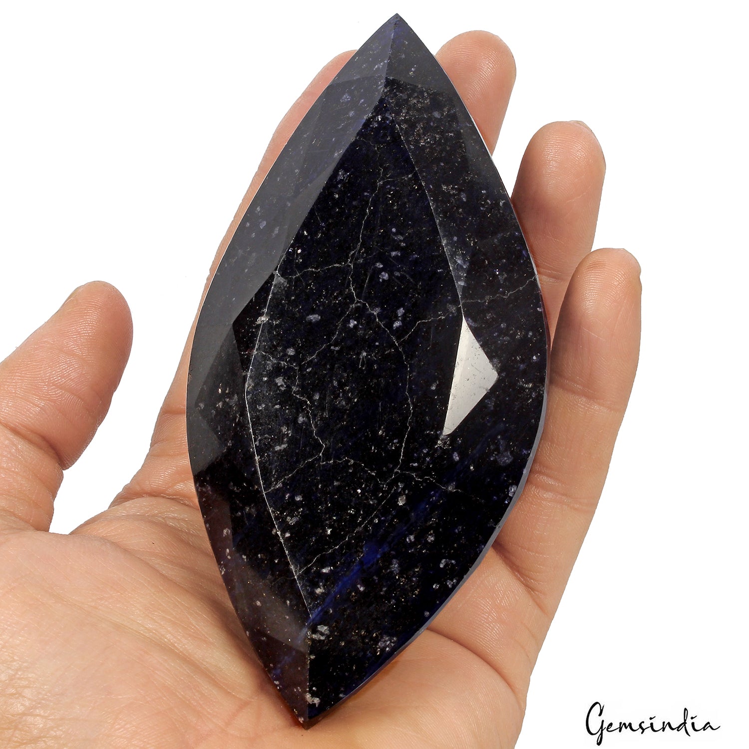 Blue Sapphire Loose Gemstone, Color Enhanced — 123 x 61 x 44mm, 2480 Ct, Madagascar