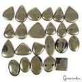 1000 Ct/23 Pcs Natural Untreated Apache Gold Pyrite Mix Cabochon Loose Gemstones