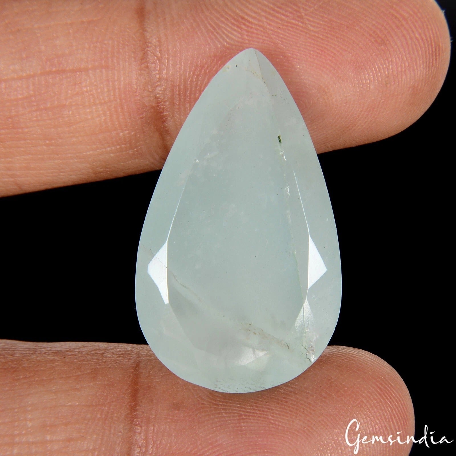 Certified 30.50 Cts Natural Untreated Aqua Green Aquamarine Pear Gem For Pendant