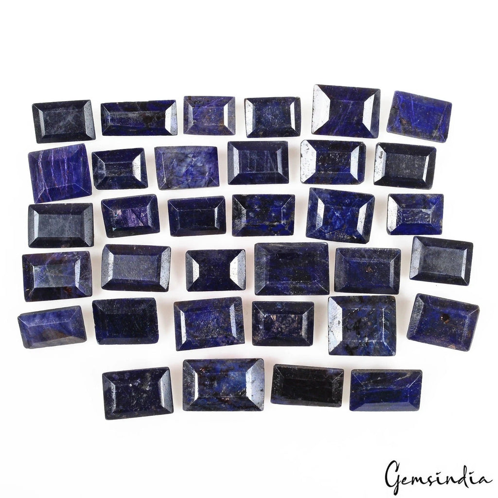 420 Cts Natural Blue Sapphire Baguette cut Loose 13-19mm Gemstones Lot~ 34 Pcs