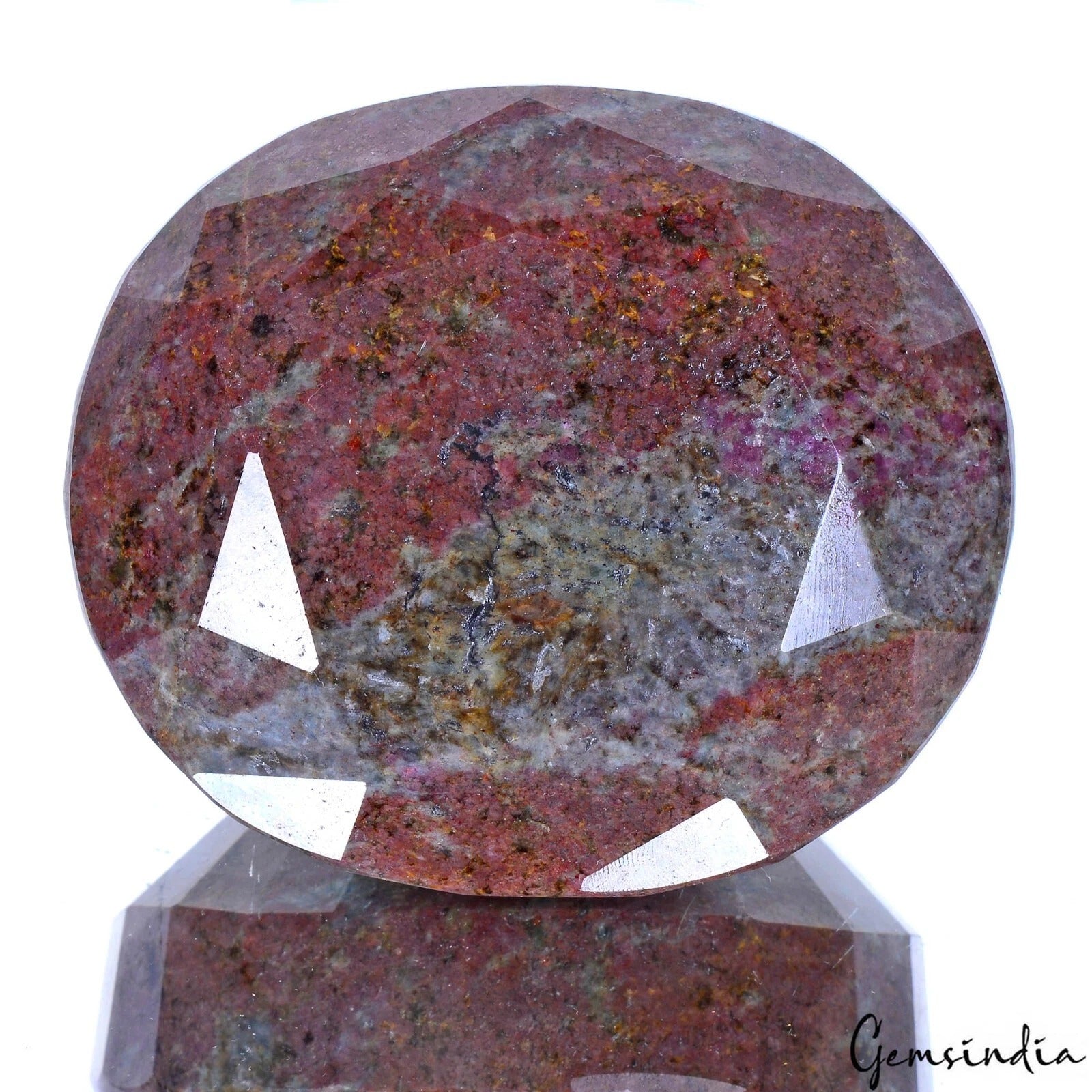 3680 Cts Natural Untreated Bi-Color Ruby Kyanite Oval Earth mined Loose Huge Gem