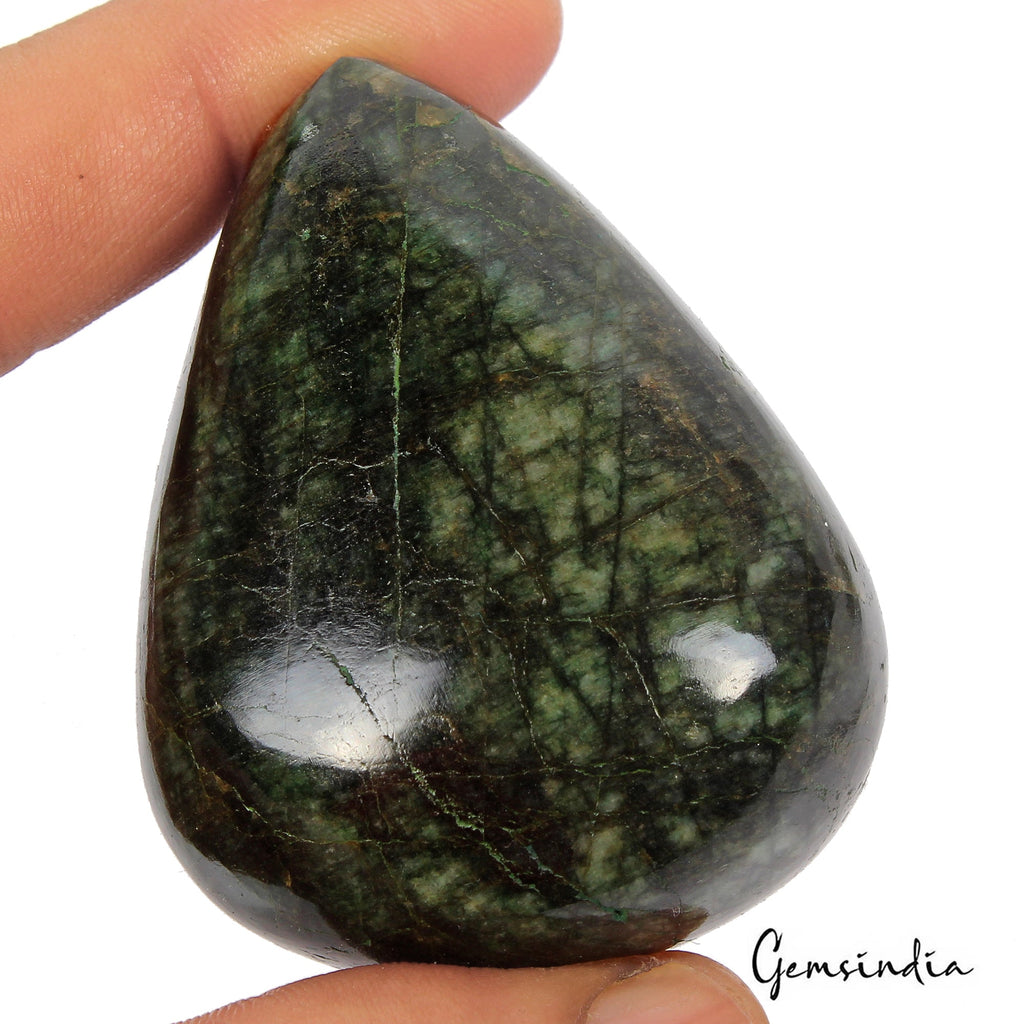 640 Ct Natural Zambian Green Emerald Pear Cab Huge Size Loose Earth Mined Gem
