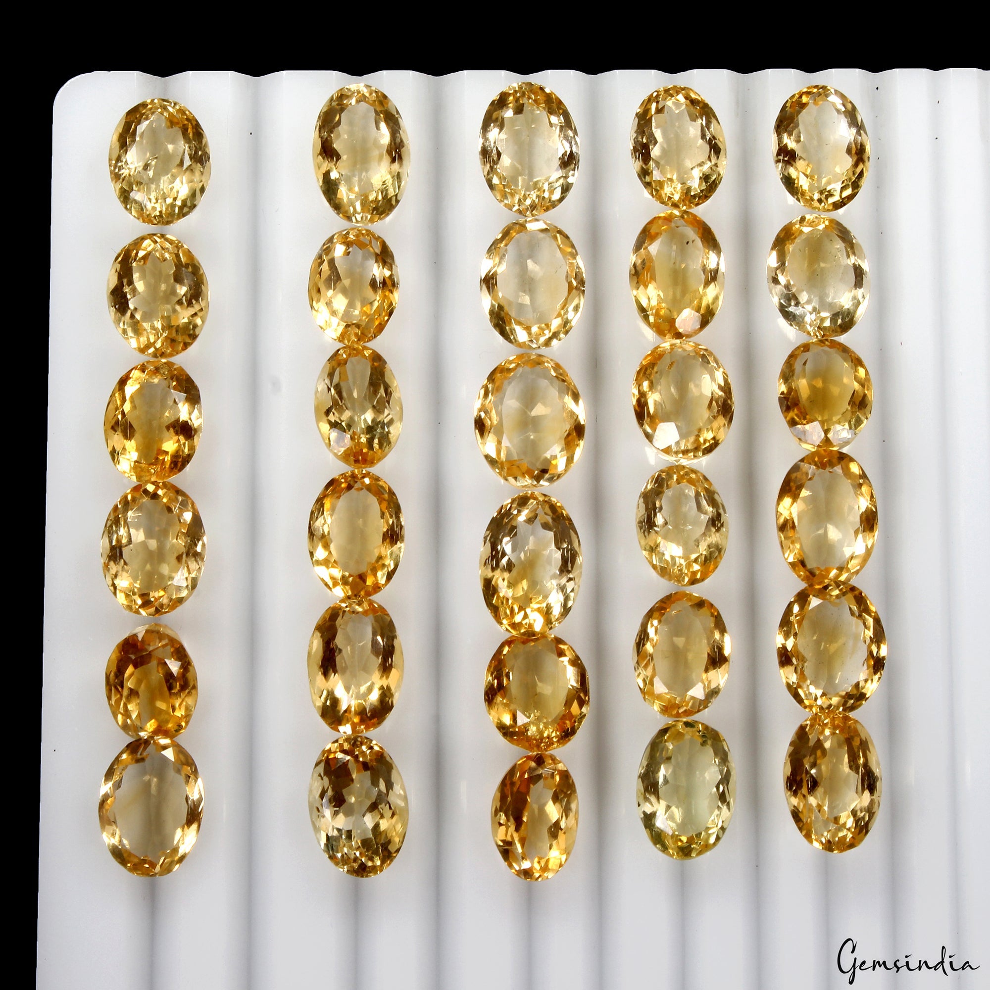 VVS 30 Pc Natural Citrine 11-13mm Oval Cut Top Quality Loose Untreated Gemstones