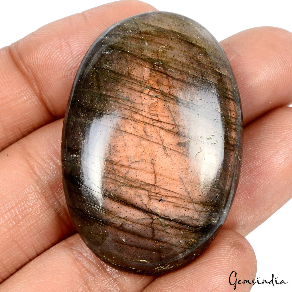 119.10 Ct Natural Untreated Purple Pink Shine Labradorite Oval Cab Certified Gem