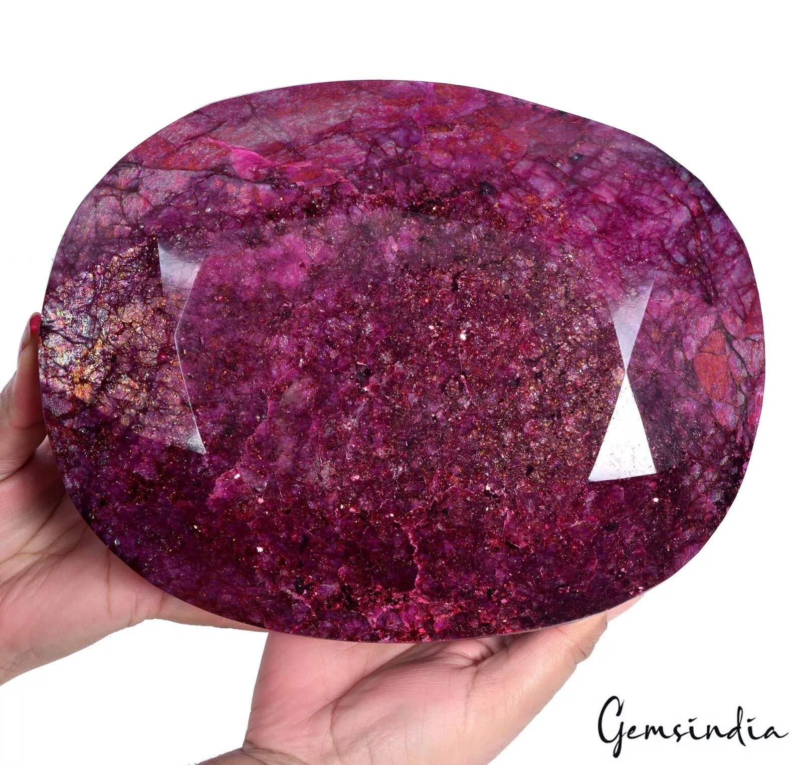 Superb 6.3 Kilo Natural Red Pink Beryl (Bixbite) Oval Cut Earth Mined Loose Gem