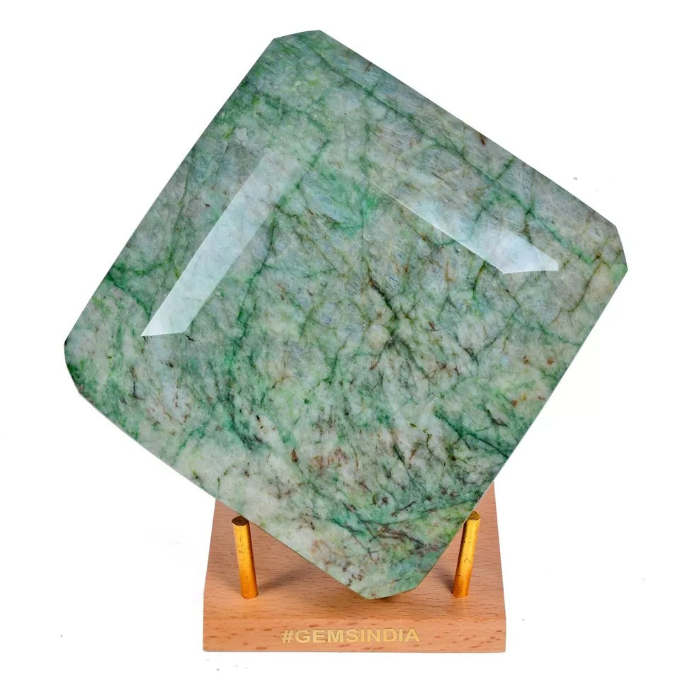 1440Gm Natural Brazilian Green Emerald Octagon Cut Huge Museum Size Loose Gem NM