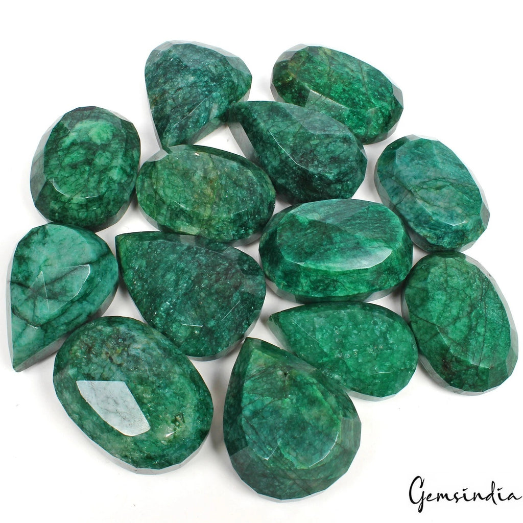 Emerald Lot, Loose Gemstone, Color Enhanced, Green — 13 Pieces, 54mm to 64mm, 6270 Ct, Brazil