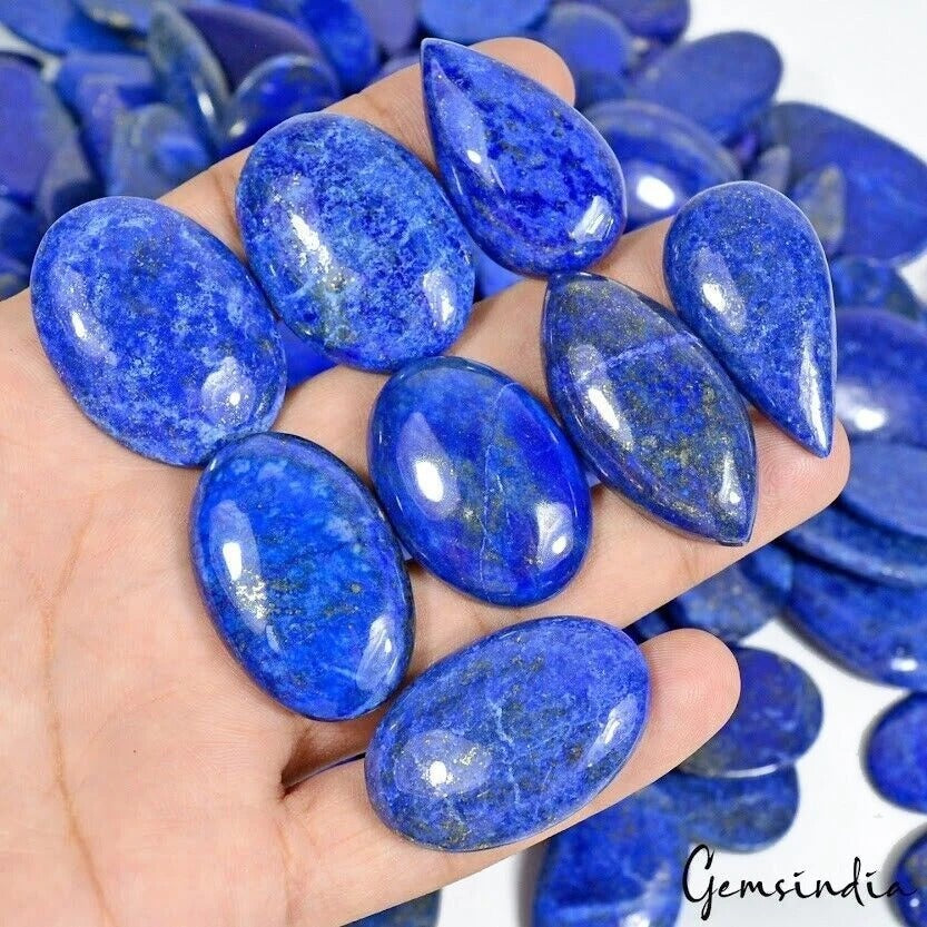 Lapis Lazuli Lot, Cabochon, Blue — 175 Pieces, 25mm to 55mm, 10000 Ct (2 Kg), Afghanistan
