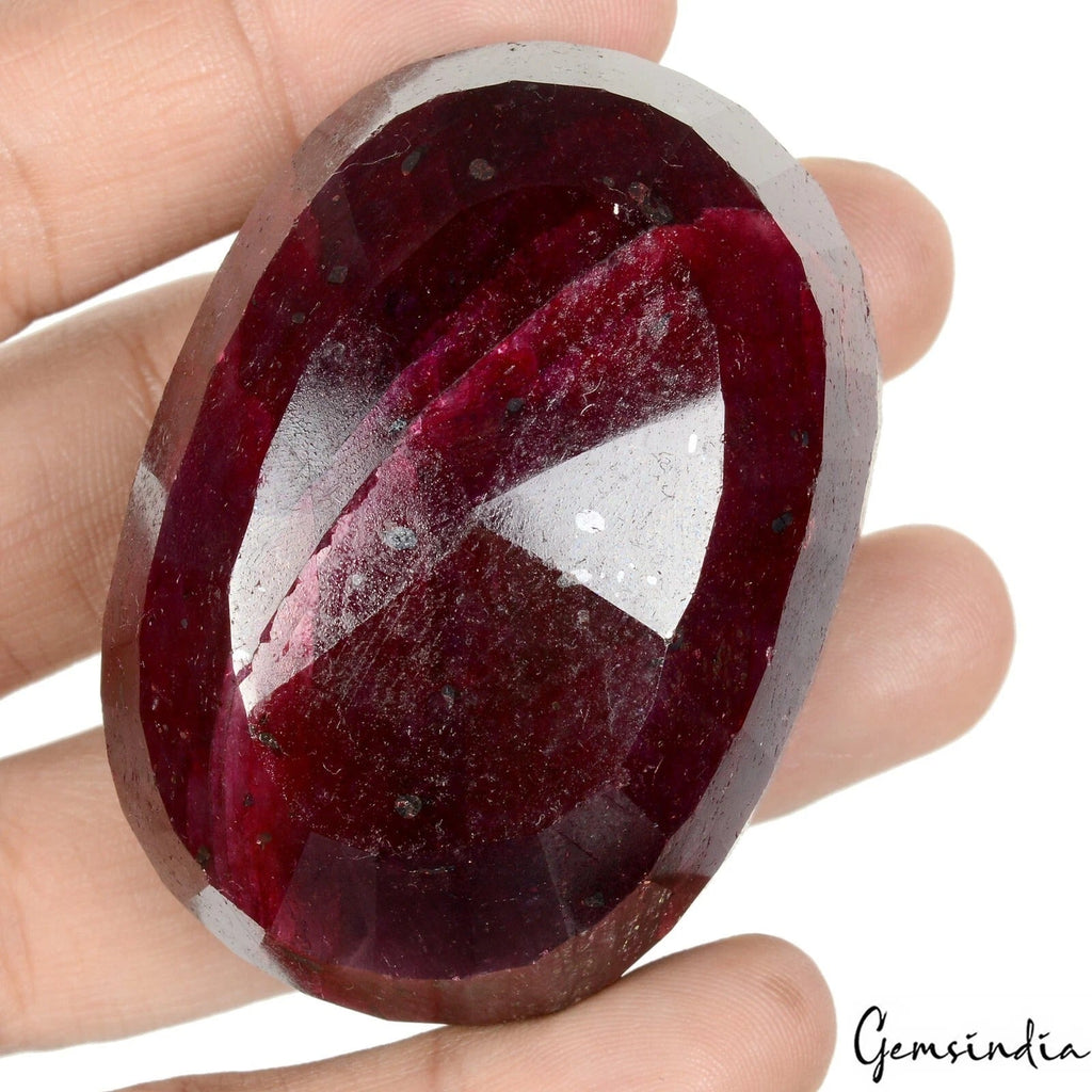 Large Natural Red Ruby 1230 Ct Faceted Oval Ruby Huge Loose Earth Mined Gemstone