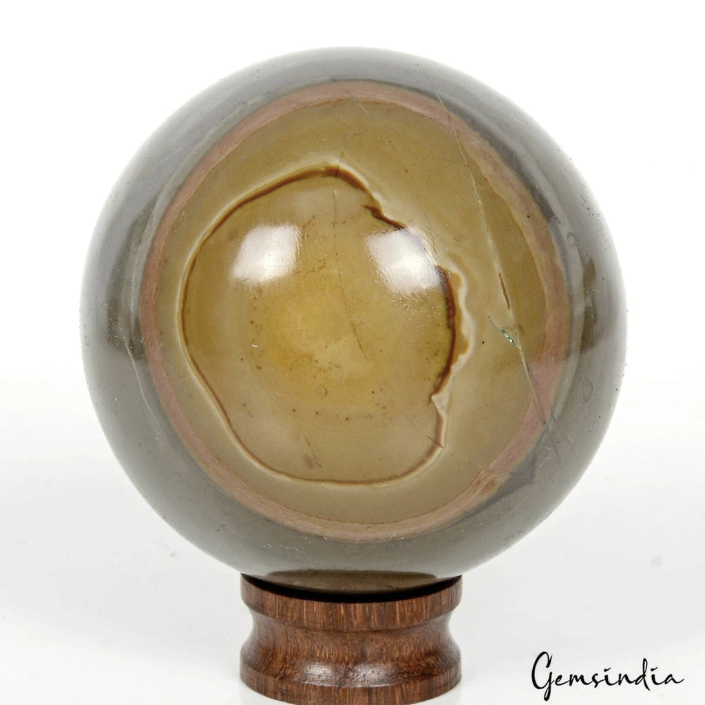 1750 Cts Natural Untreated Forest Agate Reiki Healing Crystal Mineral Gem Sphere